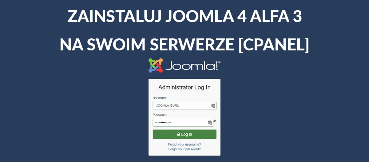 Zainstaluj Joomla 4 Alfa 3 na swoim serwerze [cPANEL]