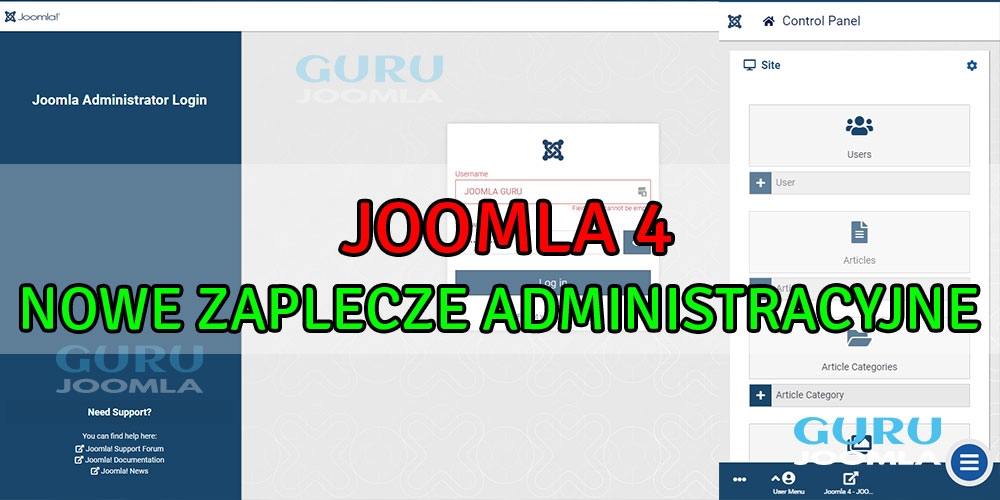 Joomla 4 Alfa 11 - Nowe zaplecze administracyjne