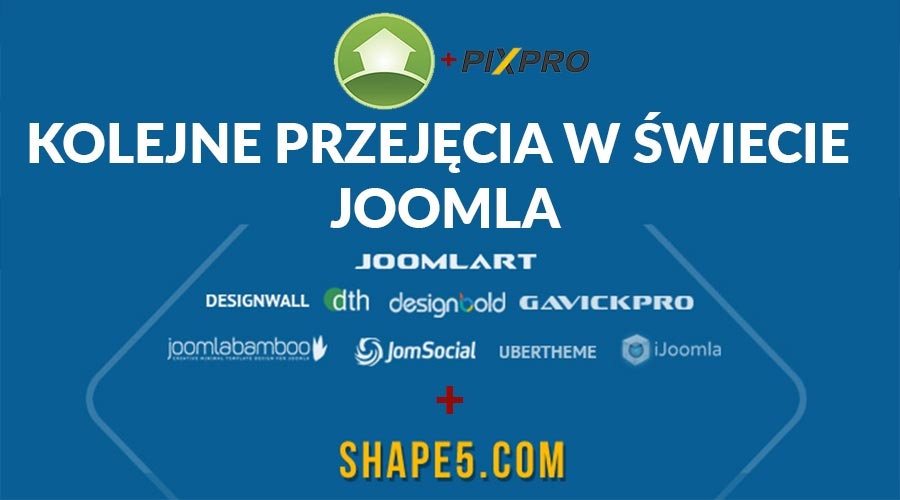 Joomlart przejmuje Shape5.com Joomlashack przejmuje rozszerzenia pixpro labs