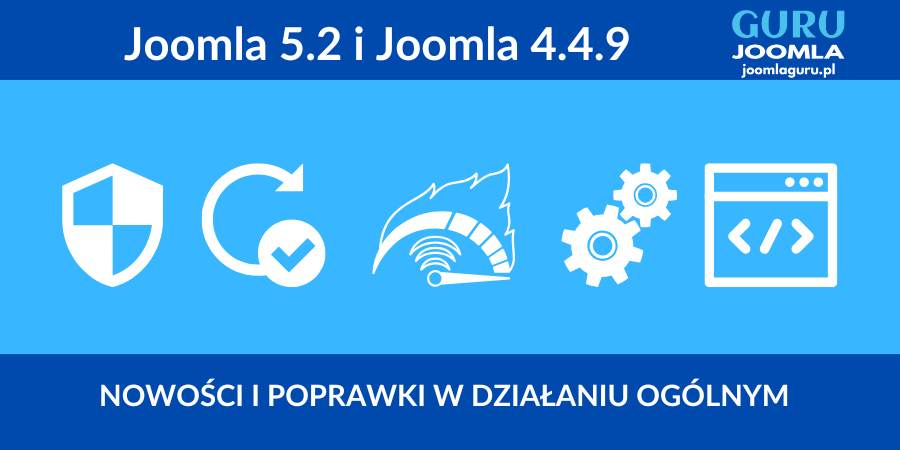 Joomla 5.2 nowości - Joomla 4.4.9 - opis zmian