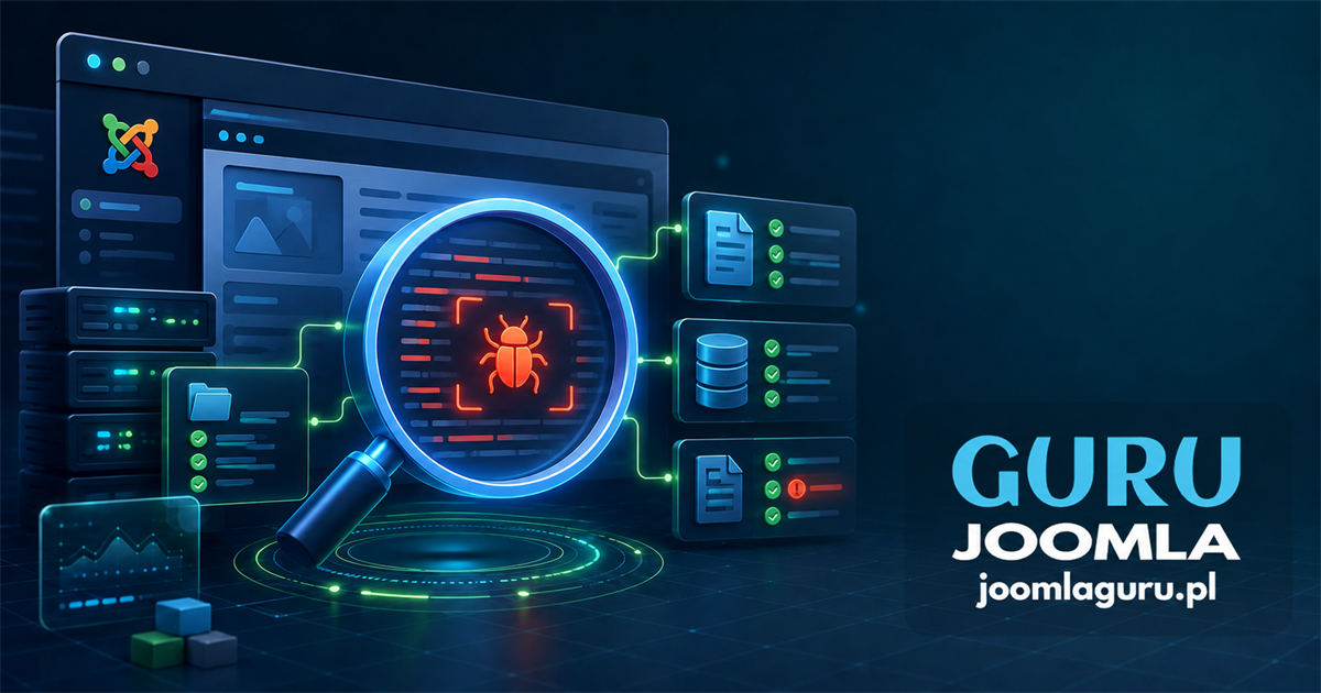 Wykrywanie malware na stronie Joomla, analiza plików, bazy i logów