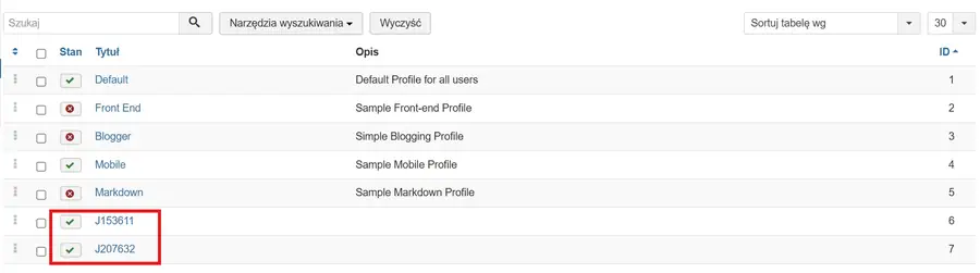JCE włamanie profile