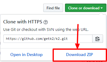 GitHub k2 download get zip