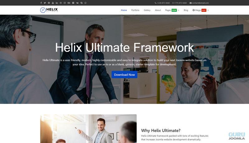 helix ultimate darmowy szablon dla Joomla 3