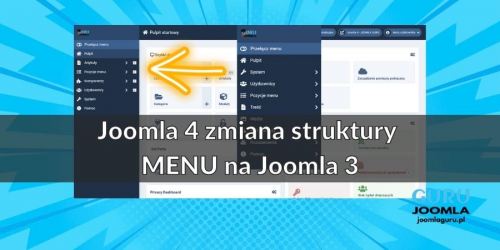 Struktura menu Joomla 4 jak na Joomla 3