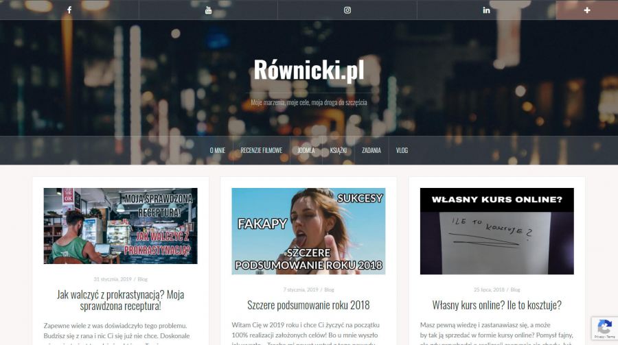 Blog osobisty "Równicki.pl"