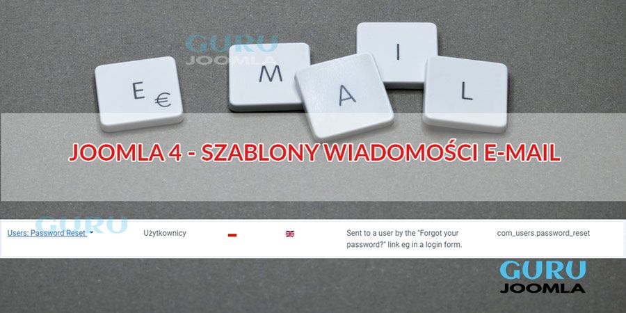 JOOMLA 4 - SZABLONY WIADOMOŚCI E-MAIL