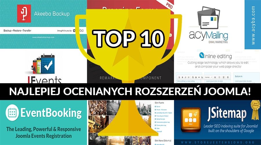 TOP 10 Najlepiej ocenianych rozszerzeń JOOMLA!