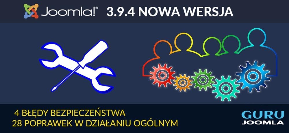 NOWA WERSJA JOOMLA 3.9.4 - opis zmian