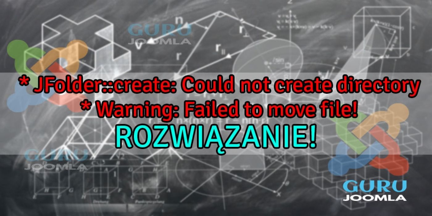 JFolder::create: Could not create directory - Rozwiązanie!